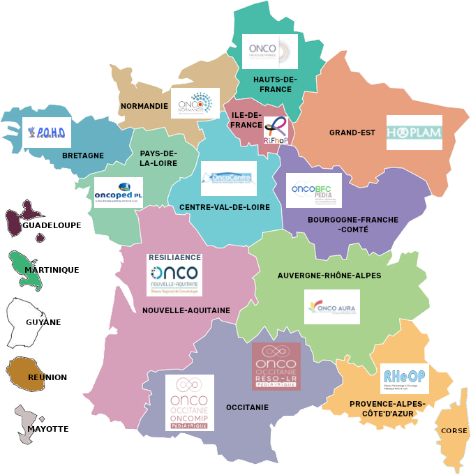 Carte de France des réseaux
